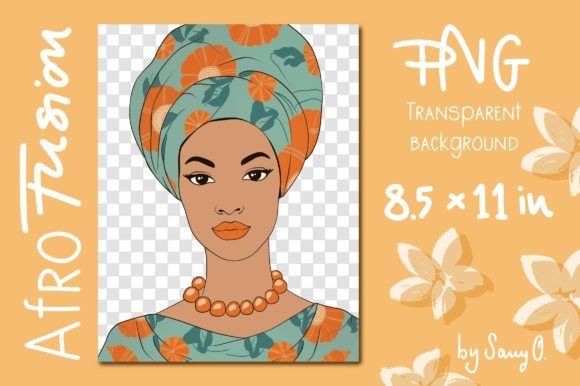 Afro Queen African Woman Ethnic Love PNG – A Design Asset for Creative Expression