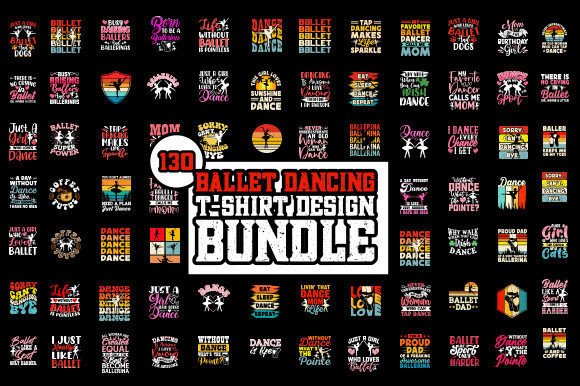 Ballet Dancing T-shirt Design Bundle: A Must-Have for Modern Merchandise Creators