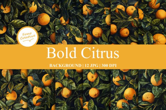 Bold Citrus Background: A Versatile Digital Design Resource