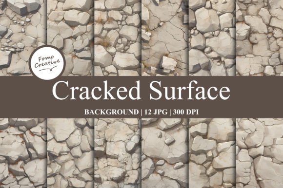 Enhancing Digital Designs with Cracked Surface and Paper Backgrounds
