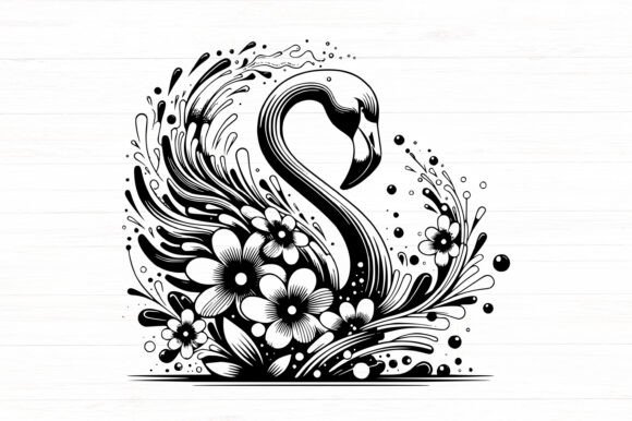 Floral Flamingo SVG DXF EPS PNG JPG: A Versatile Design Asset