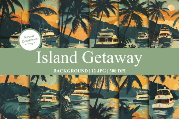 Island Getaway Backgrounds: Enhancing Digital Projects with Tropical Elegance