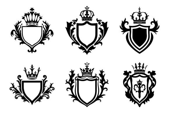Shield with Floral Vector Design: A Versatile Tool for Creative and Professional Use