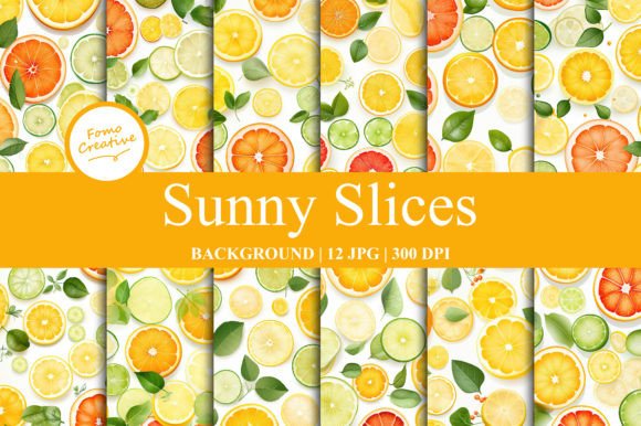 Sunny Slices Background: Creative Potential in Every Pixel