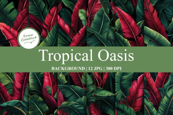 Tropical Oasis Background: A Vibrant Design Solution