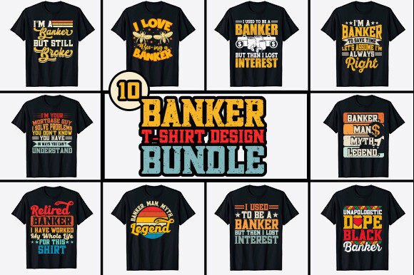 Vintage Banker T-Shirt Designs Bundle: A Creative and Profitable Resource for Merch Businesses