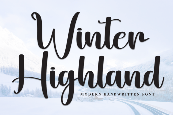 Winter Highland: The Elegance of Handwritten Typography in Modern Design